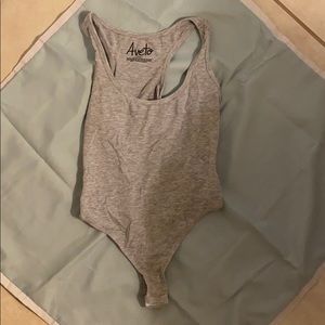 Grey body suit small